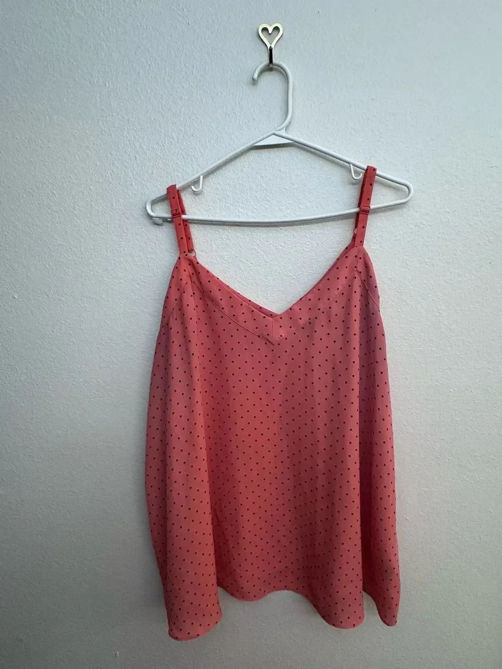 torrid Salmon Pink Polka Dot Chiffon Cami - Size 2